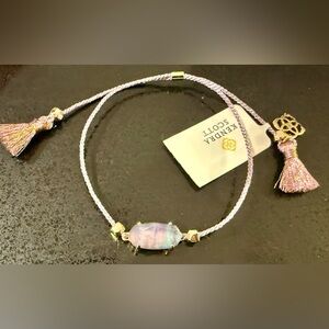 KENDRA SCOTT Lilac Abalone Everlyne Friendship Adjust. Bracelet. Gold-Tone. NWT